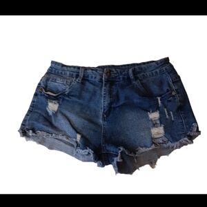 Womens Blue Denim Shorts SIZE Large